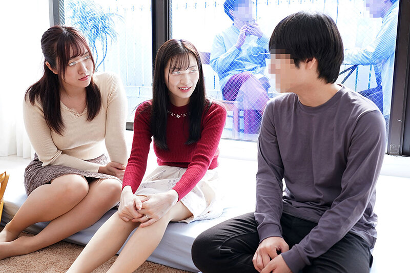 一般男女モニタリングAV マジックミラーの向こうには愛する旦那たち！巨乳ママ友2人組が初対面の童貞くんをW筆おろし！旦那よりも遥かにおっきい年下デカチ○ポに火照ってしまったご無沙汰人妻2人のチ○ポ奪いあいハーレム逆3P連続中出し！｜マジックミラーの向こうには○○ 2025年3月発売