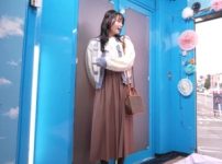 【マジックミラー号】「外が丸見え//」ゆるふわ系娘がマジックミラー号に乗車！ハタチのJDがディルドひっこ抜きゲーム！